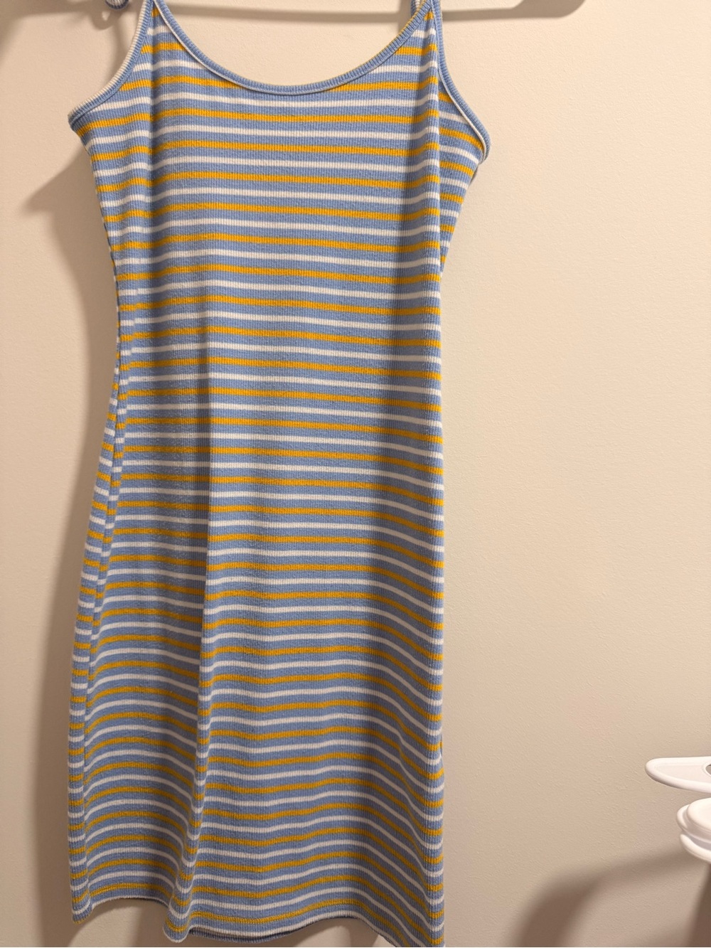 Forever 21 Blue and Yellow Striped Mini Dress